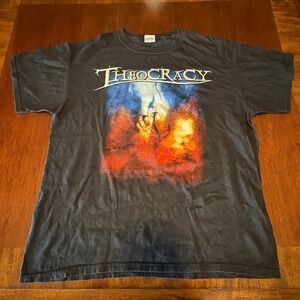 Theocracy Graphic T Shirt Large Christian Power Metal Band Tee